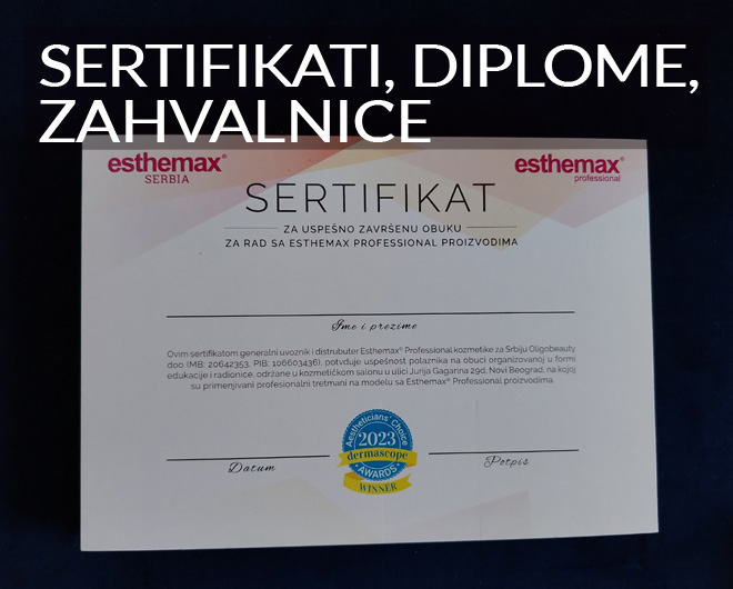SERTIFIKATI (diplome, zahvalnice)
